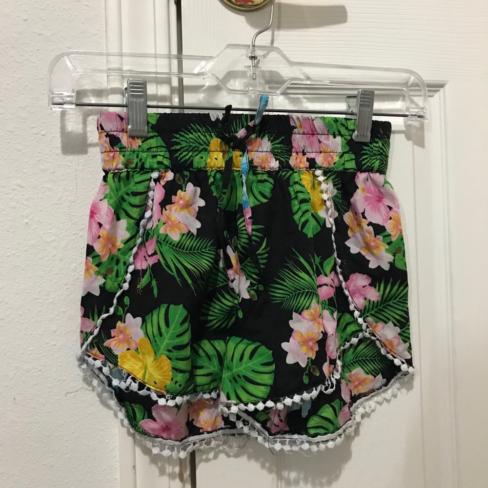 Tropical print shorts